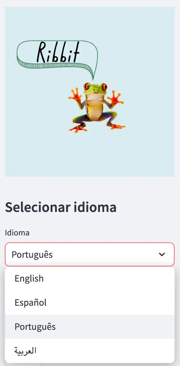 Escolha seu idioma